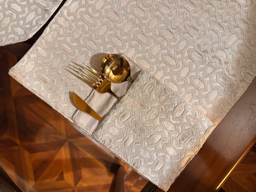 Gold & Ivory Table Set