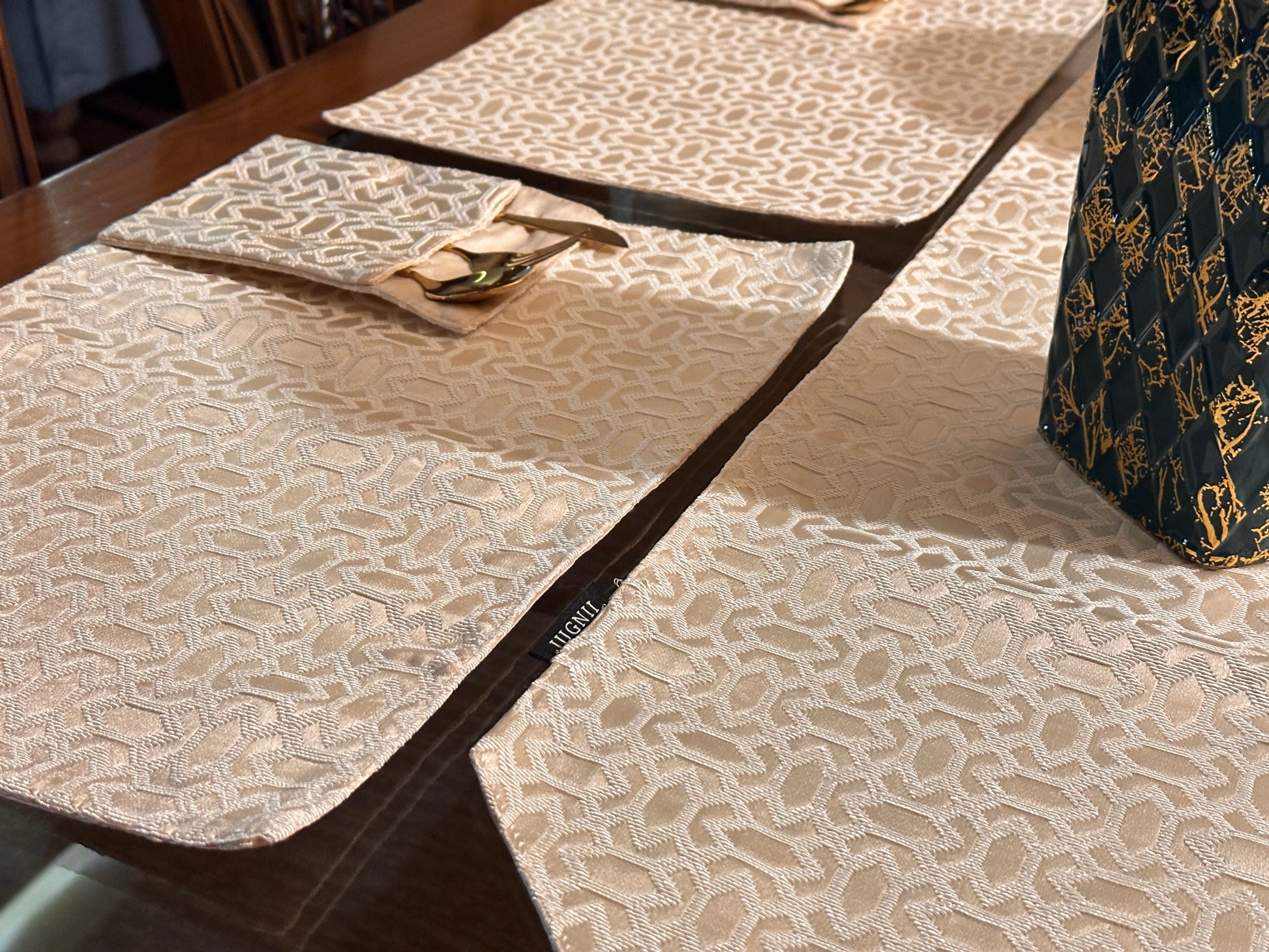 Gold & Ivory Table Set