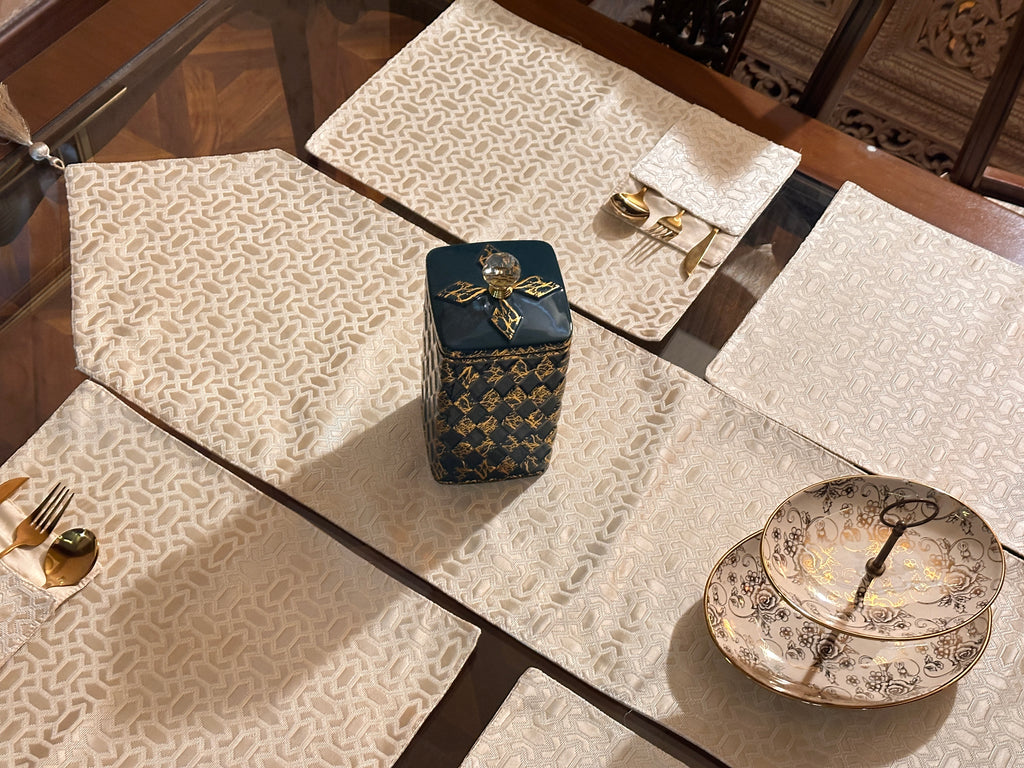 Gold & Ivory Table Set