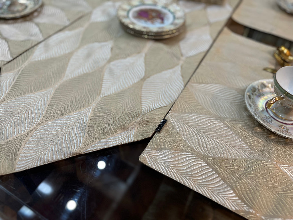 Heritage Gold Jacquard Table Set