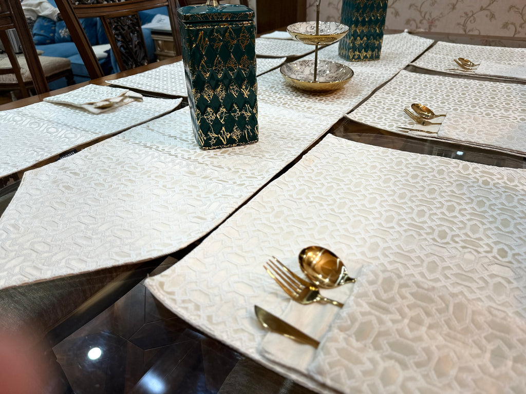 Gold & Ivory Table Set